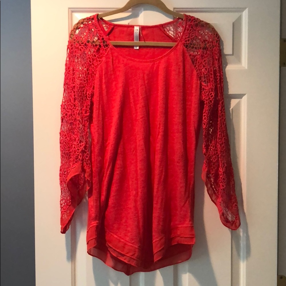 Salmon/pink top, size m